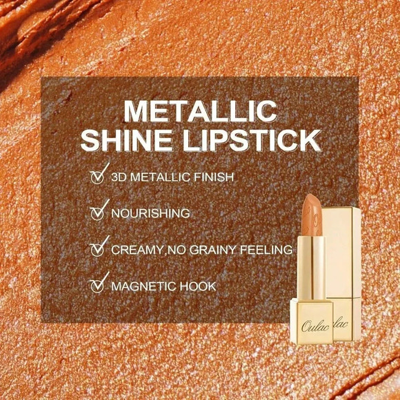 Oulac Metallic Orange Lipstick for Women, 4.3 g/0.15  oz (Persimmons(19)) - Picture 6 of 8